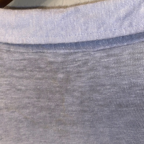 Women's Tahari Light Blue 100% Linen Button Down Collared Shirt - Picture 8 of 10